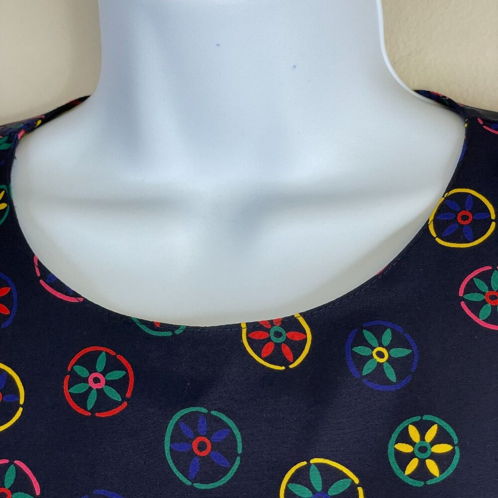 Talbots Vintage Women Pleated Midi Dress Size 10 Blue Grunge Librarian Modest - Picture 13 of 13
